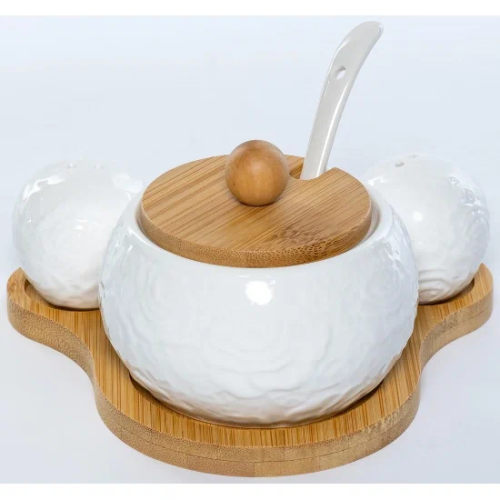 BALSFORD Роза набор: сахарница 250мл с ложкой,солонка, перечница на подставке фарфор 193-48022