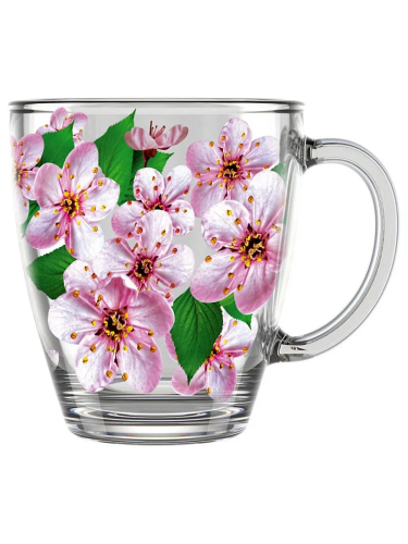 ДЕКОСТЕК Сакура кружка д/чая 350мл.2025-Д