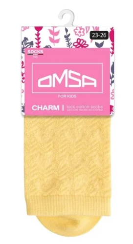 OMSA носки детские ажур 22A02 lemon р.23-26