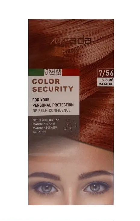 MIRADA MILAN краска д/волос с протеинами шелка кератином арганой и авокадо 7.56 яркий махагон