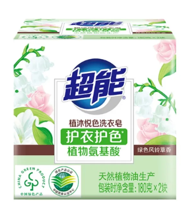 CHAO NENG мыло хозяйственное д/стирки деликатных вещей свежесть луговых цветов 360г