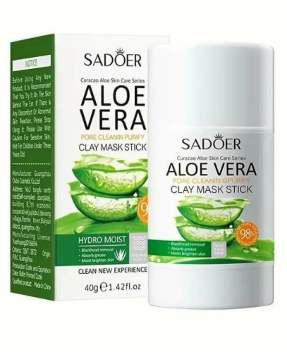 SADOER маска-стик д/лица глиняная с алоэ вера 40г