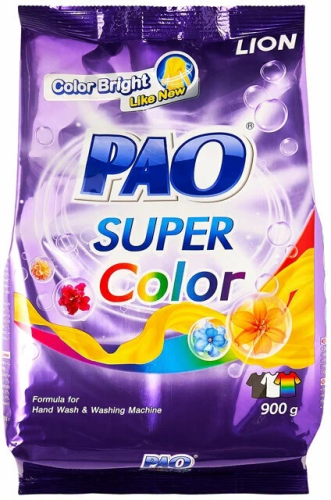 LION PAO порошок стир д/цветного белья 900г uv color nano tech