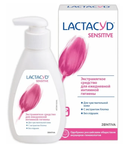 ЛАКТАЦИД Sensitive cредство д/интимной гигиены д/чувств. кожи 200мл 6350_