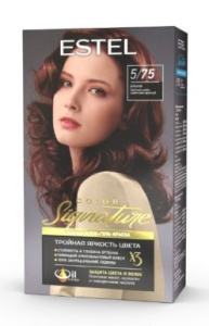 ESTEL Color signature краска д/волос стойкая крем-гель т.5/75 брауни