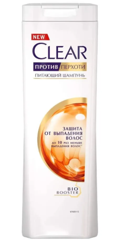 CLEAR NUTRIUM шампунь д/волос против перхоти и выпадения 400мл