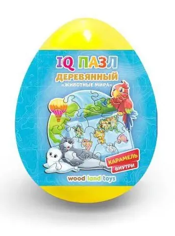 WoodLandToys набор игровой IQ пазл Животные мира 136102