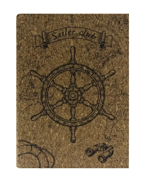 Шкатулка-книга под пробку штурвал кожзам дерево 6*18*24см 9735483