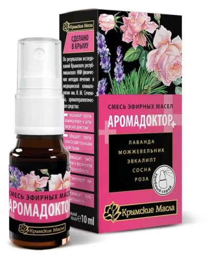 КРЫМСКИЕ МАСЛА масло эфирное аромадоктор плюс 10мл спрей