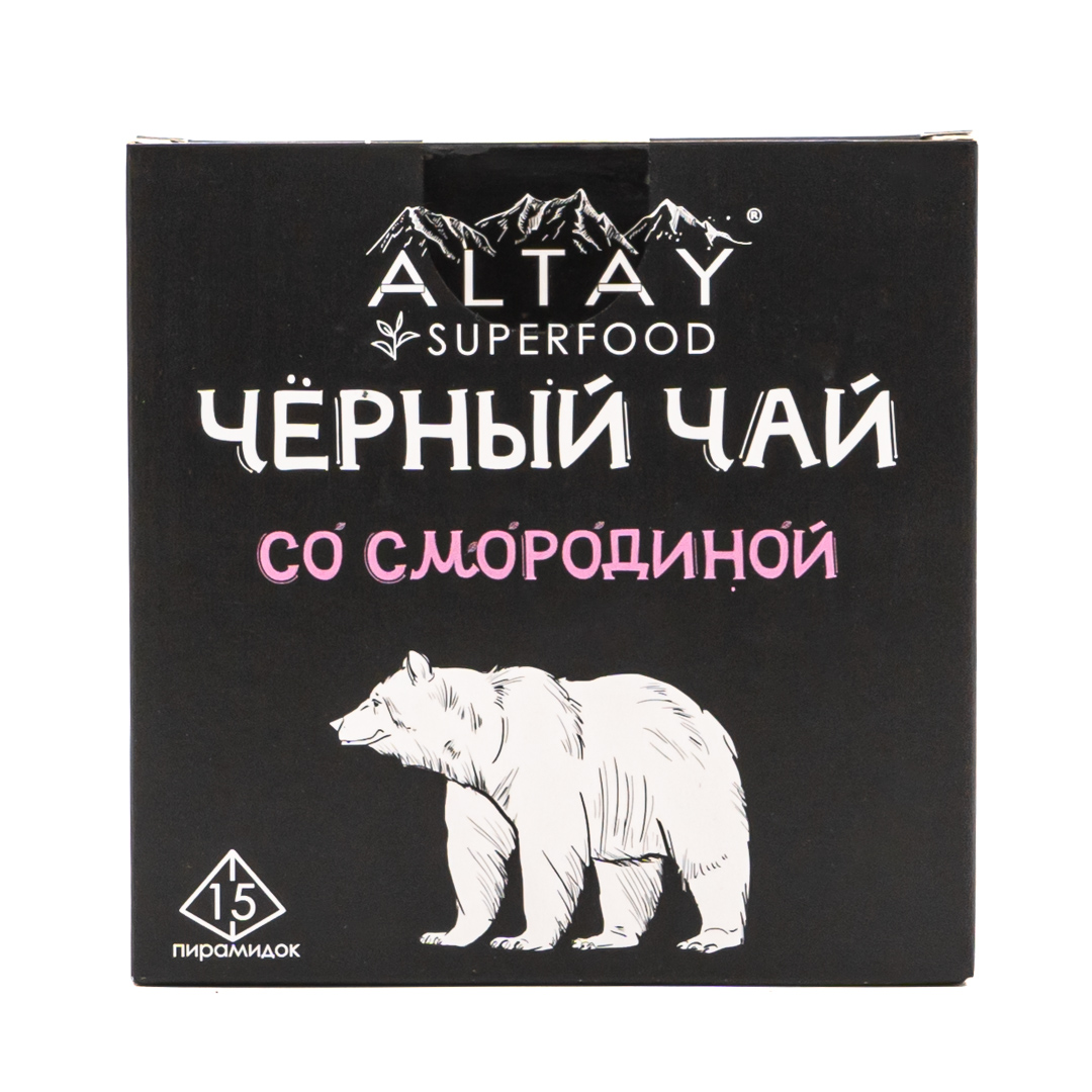ALTAIVITA чай черный в пирамидках со смородиной в пирамидках 30г