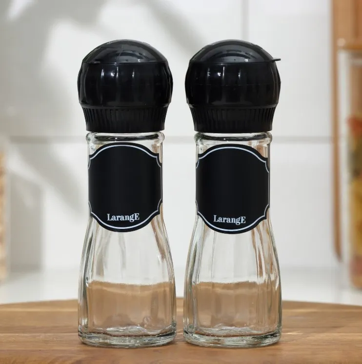 LARANGE набор емкостей д/специй с мельницей меловой дизайн 2шт 75мл 624-87212