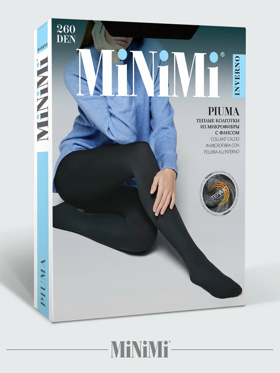MINIMI колготки женские piuma 260 nero р.4