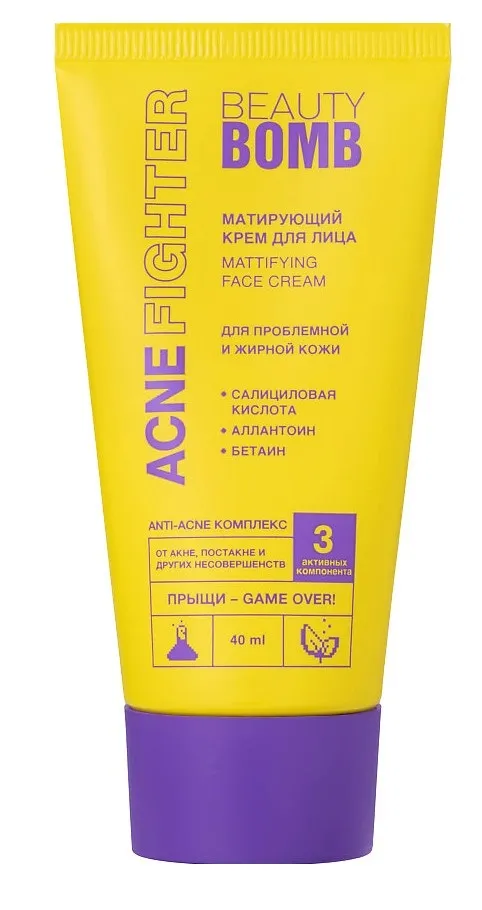 BEAUTY BOMB крем матирующий д/жирной и проблемной кожи acne fighter 40мл