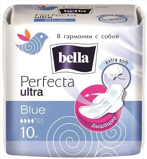 BELLA Perfecta прокладки ultra blue супертонкие 10шт BE-013-RW10-193