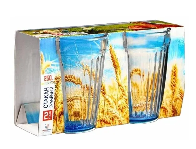 ДЕКОСТЕК набор стаканов 785/2-Н9 микс 250мл 2шт