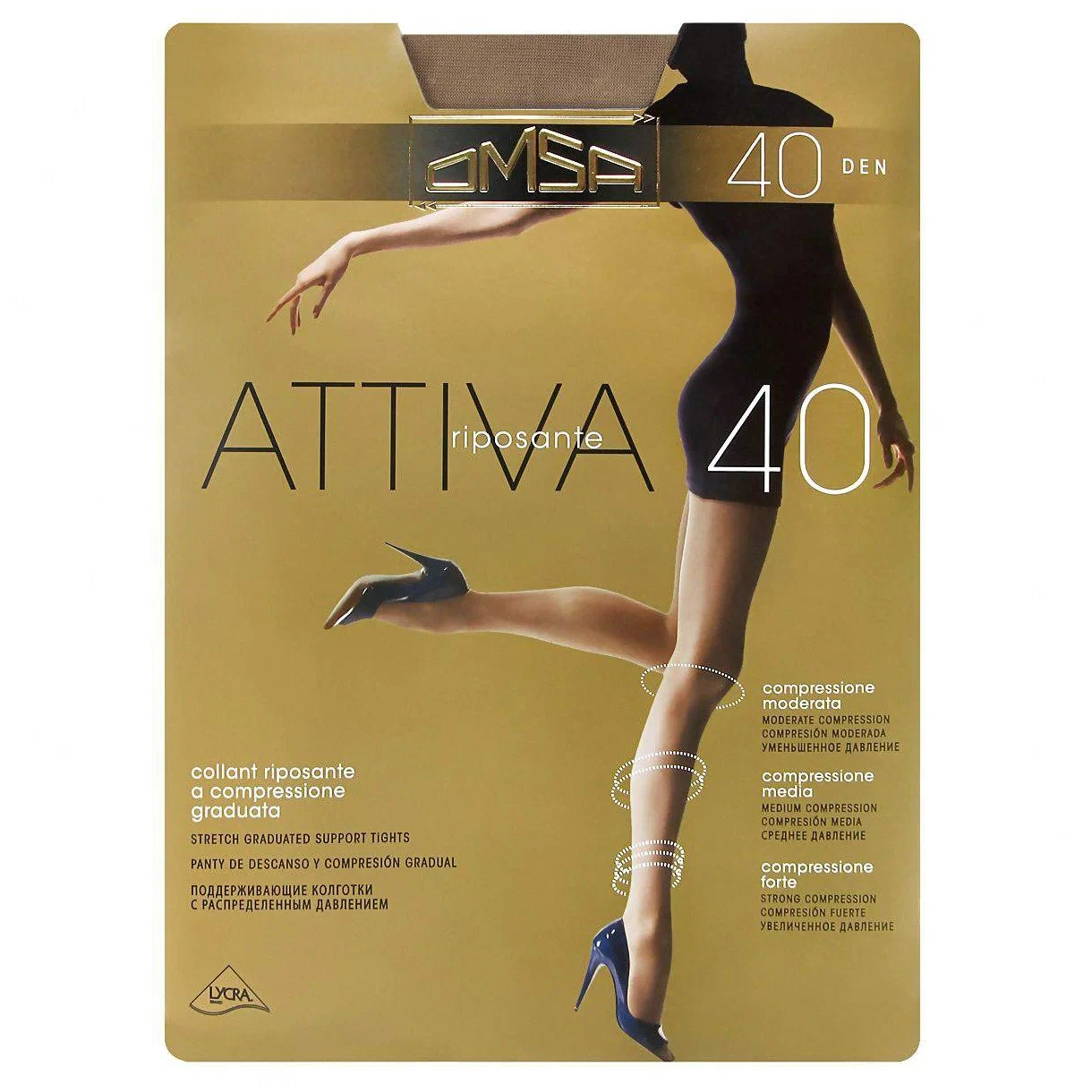 OMSA колготки женские attiva 40 daino р.3