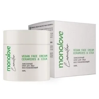 MONOLOVE крем д/лица ламеллярный восстанавливающий vegan ceramides&cica 50мл
