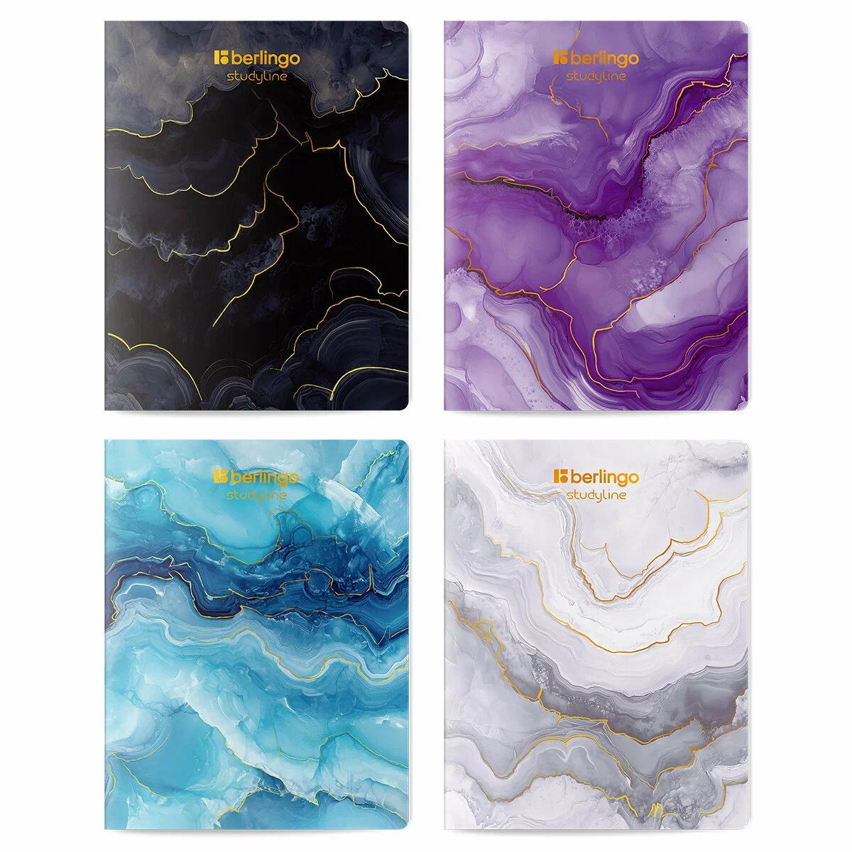 Тетрадь 48л A5 клетка golden shade ассорт.