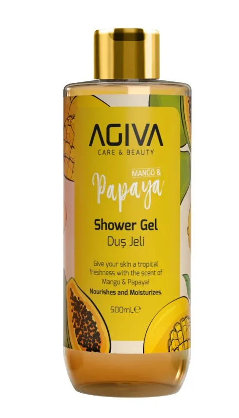 AGIVA гель д/душа agiva care&beauty манго-папайя 500мл