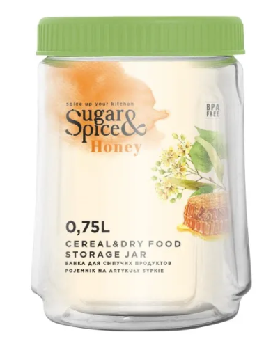 SUGAR&SPICE Honey банка д/сыпучих продуктов фисташк 0,75л