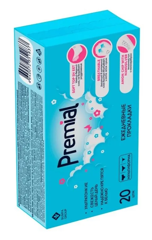PREMIAL прокладки ежедневные pritect comfort 20шт                                                  