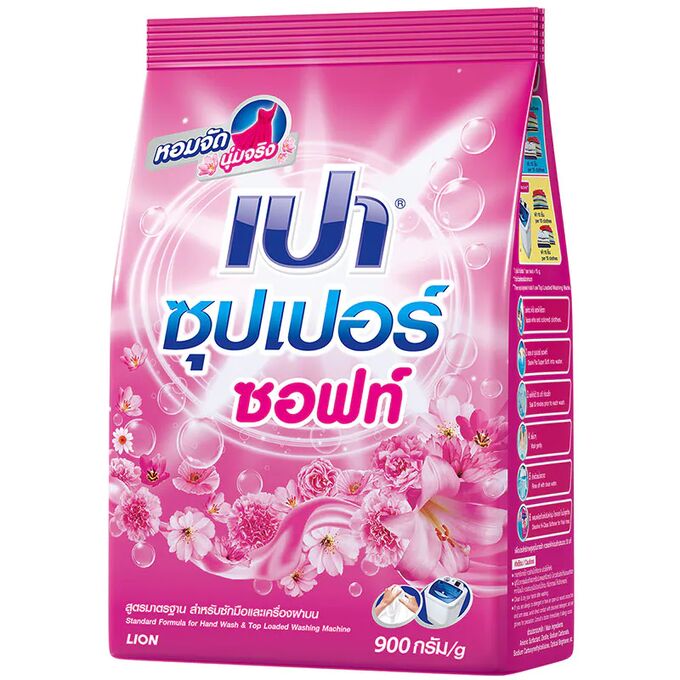 LION PAO порошок стир с кондиционером 900г soft nano tech