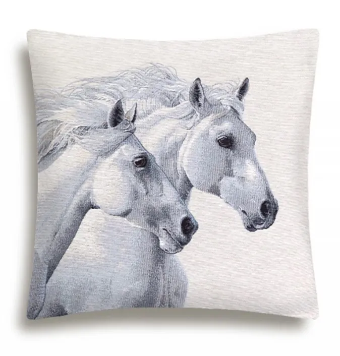 LE GOBELIN наволочка пара белых лошадей 44*44см 2518974