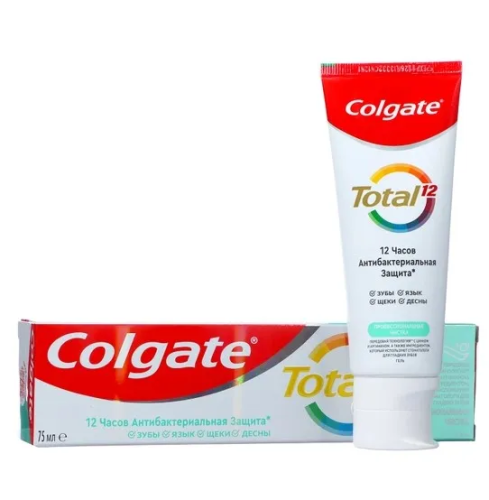 COLGATE паста зубная total12 профессиональная чистка гель 75мл CN05045A