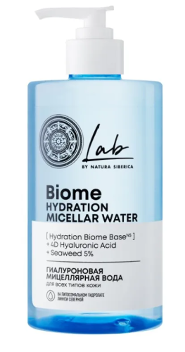 LAB BIOME Hydration мицеллярная вода д/всех типов кожи гиалуроновая 450мл 5160