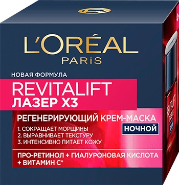 LOREAL DERMO-EXPERTISE крем-маска д/лица ночная ревиталифт лазер 50мл