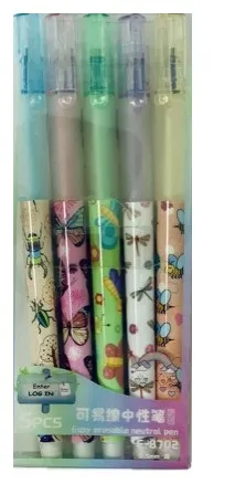 Набор ручек гелевых животный мир 0,5мм 5шт