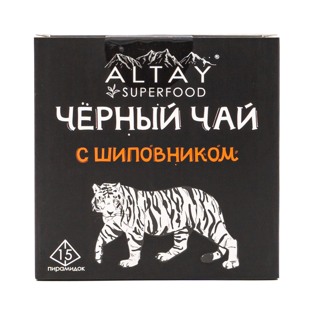 ALTAIVITA чай черный в пирамидках с шиповником в пирамидках 30г