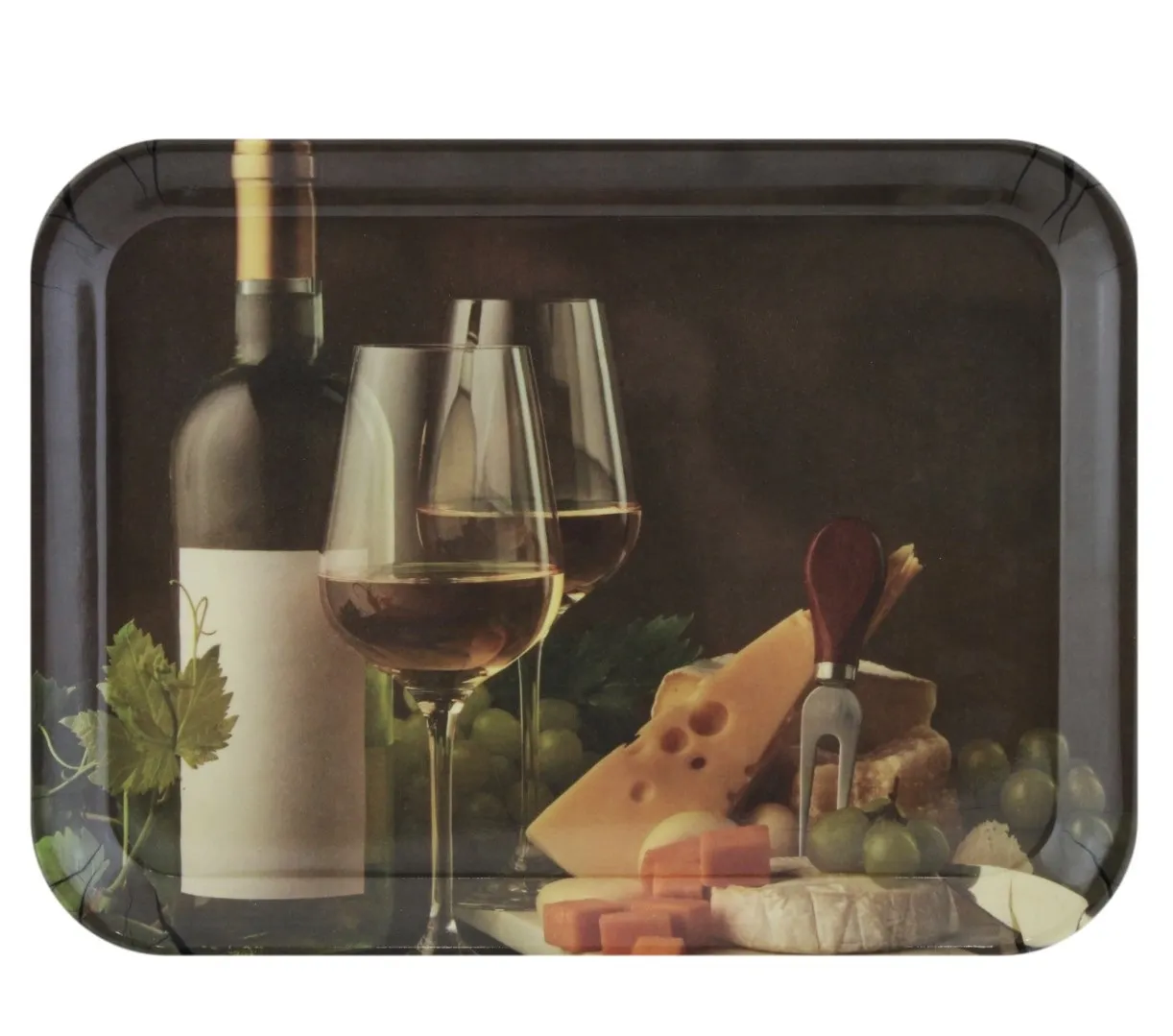 NATAM поднос столовый винная дегустация 1,8*33*24,5см RF10113