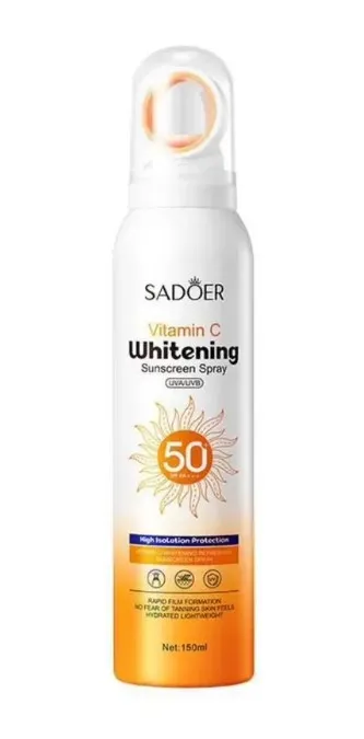SADOER спрей-вуаль солнцезащитный с витамином С SPF50+ 150мл
