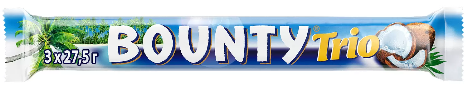 Батончик Баунти Трио 82,5г; 24