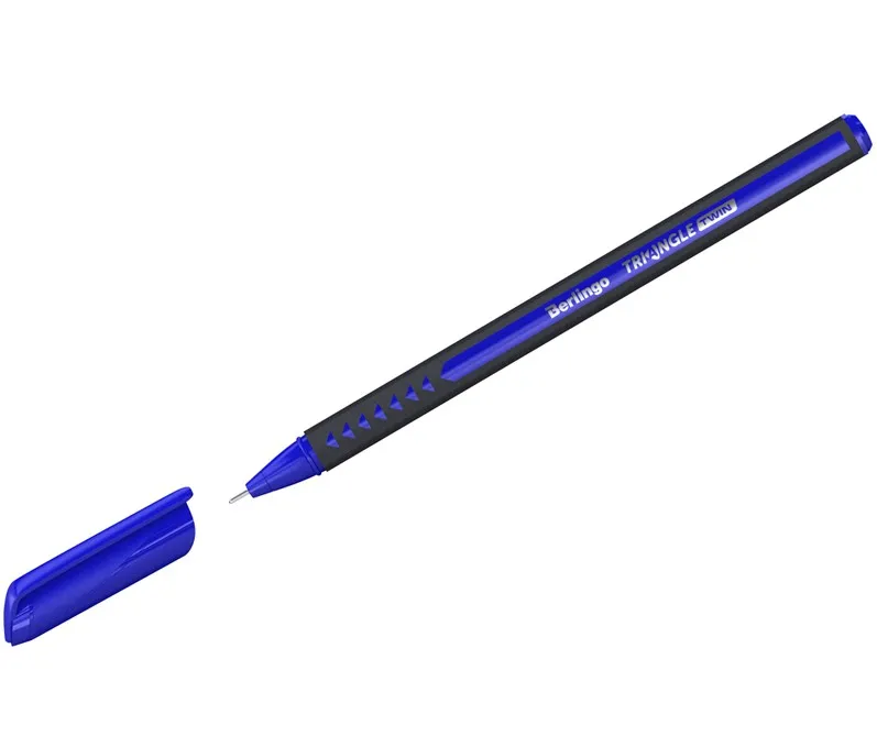 BERLINGO ручка шариковая triangle twin синяя 0,7мм
