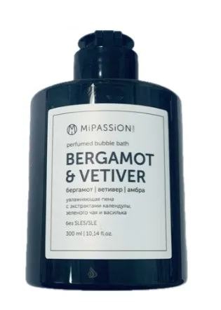 MiPASSiON пена д/ванны парфюмированная bergamot&vetiver 300мл