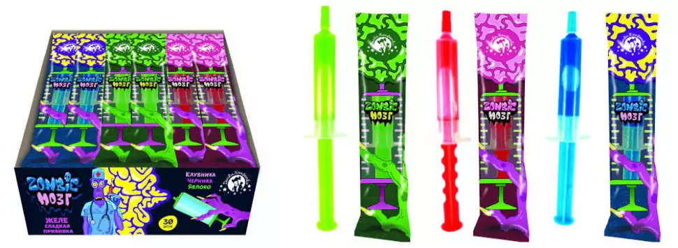 ZOMBIE МОЗГ желе сладкая прививка 9г/30