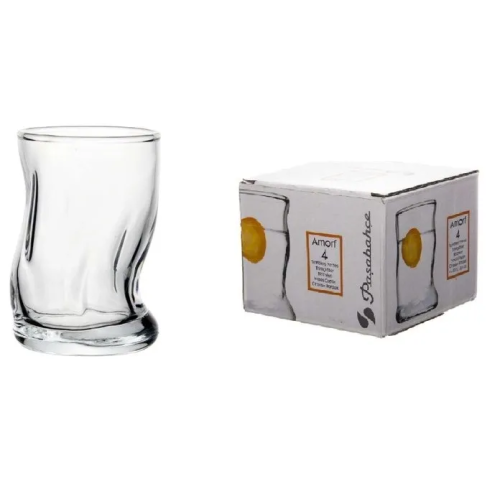 PASABAHCE Amorf набор стопок д/водки 4шт 50мл 1113909