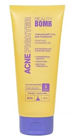 BEAUTY BOMB гель д/умывания очищающий acne fighter 200мл