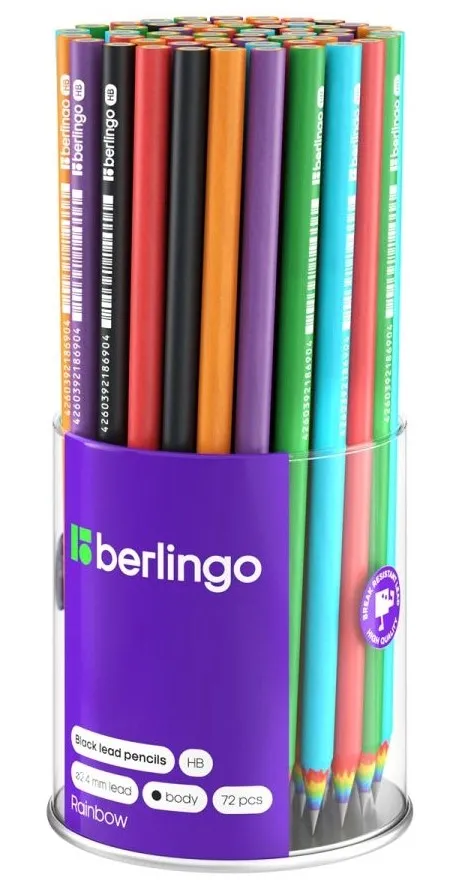 BERLINGO карандаш ч/г rainbow круглый/72