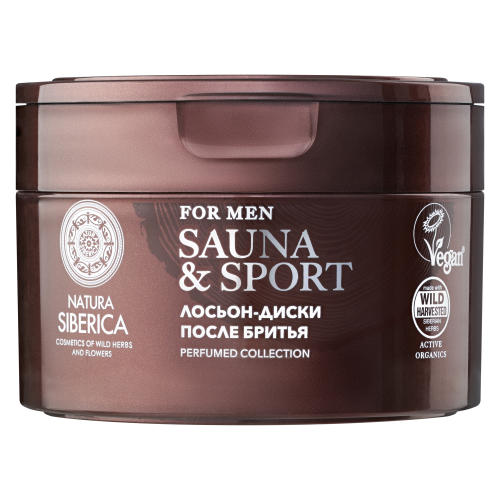 NATURA SIBERICA лосьон-диски после бритья sauna & sport for men 20 шт