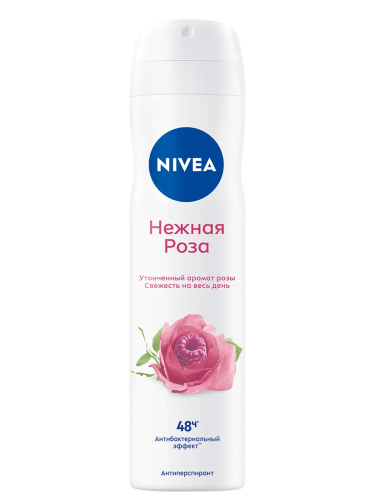 NIVEA антиперспирант жен. нежная роза 150мл спрей 83488