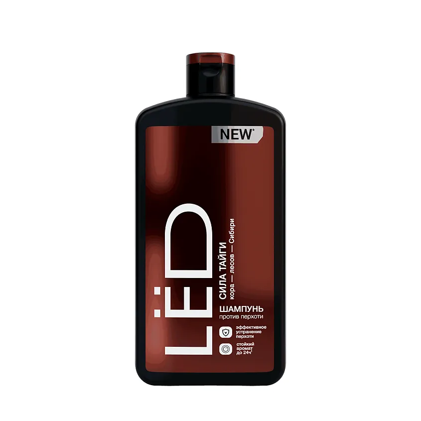 LЁD шампунь д/волос муж. против перхоти сила тайги 490мл