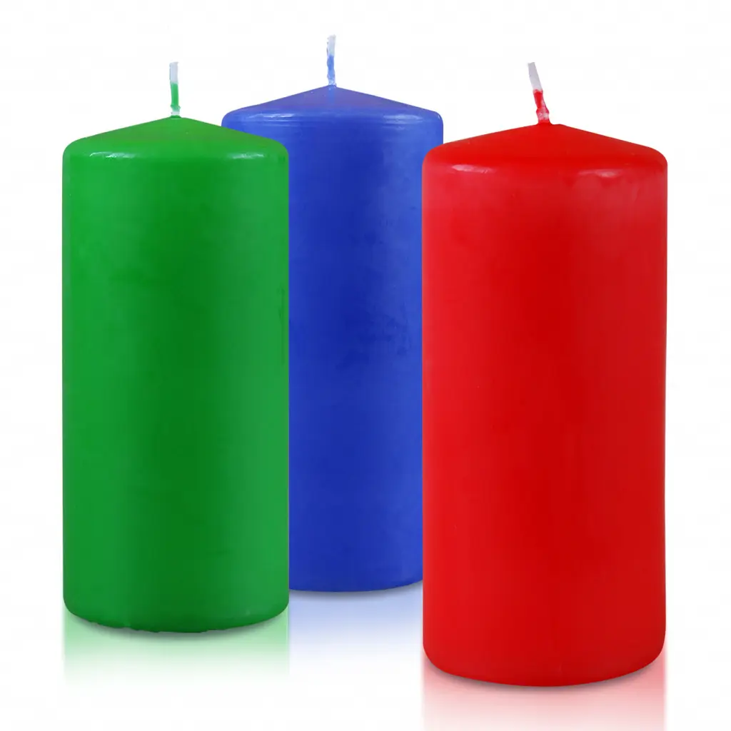 Свеча столбик 7,5см цв.микс ED0001