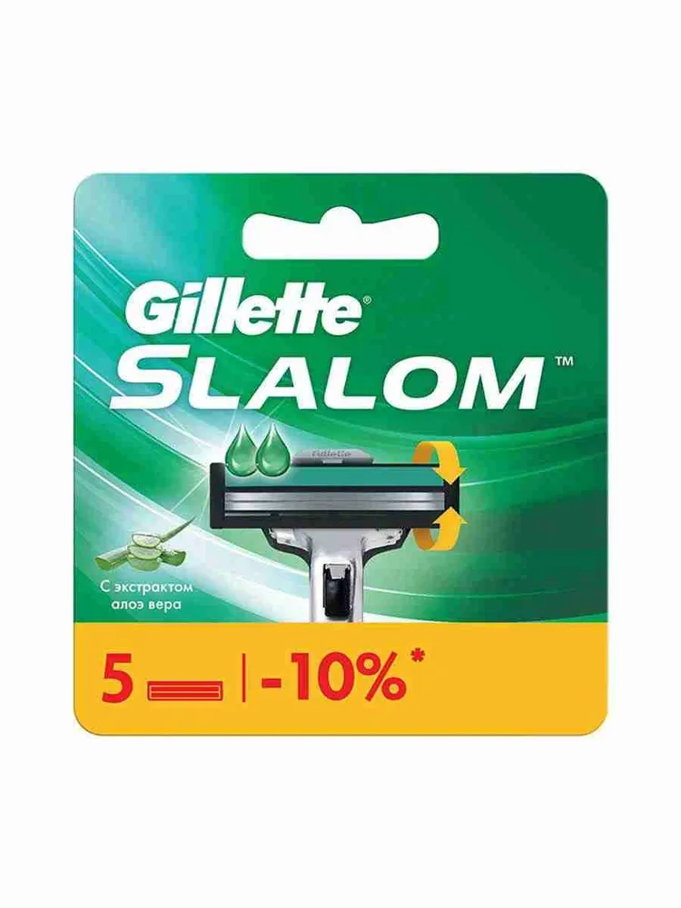 GILLETTE Slalom кассеты сменные д/бритья муж. 5шт 139/873/603