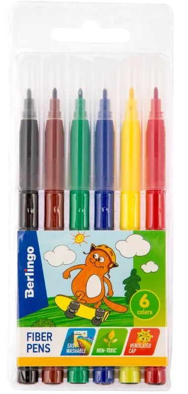 BERLINGO фломастеры жил-был кот 6цв