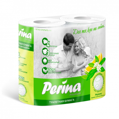 PERINA Neroli бумага туалетная 3сл. 4рулона