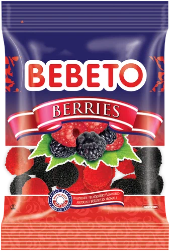 Мармелад жевательный Бебето Беррис со вкусом ежевики и малины 80г; 12