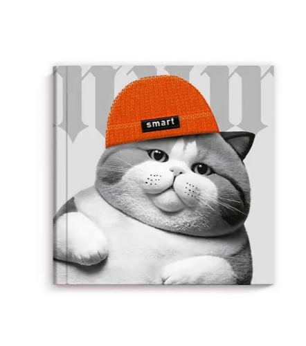 Блокнот 48л кот в шапочке 10,5*10,5см 70123